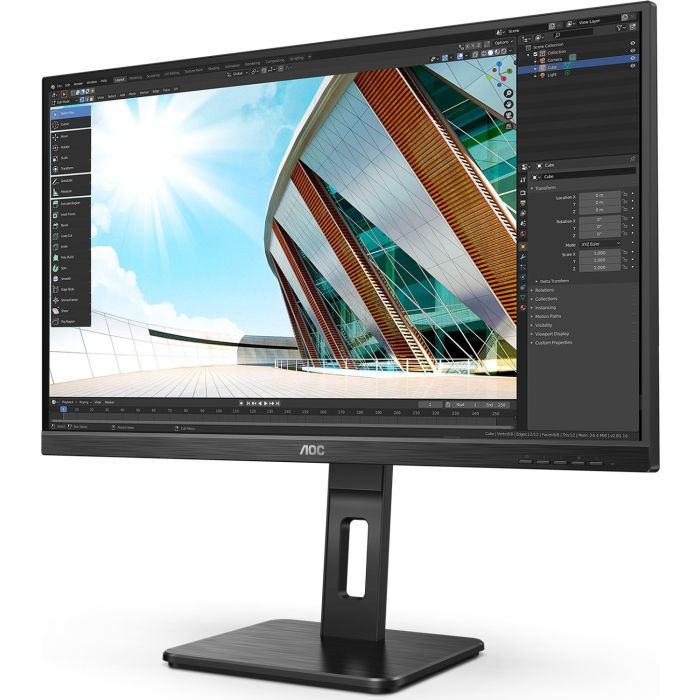 Monitor AOC Q27P2Q,  27", IPS, QHD, 75Hz, 4ms, VGA, HDMI, DP, pivot Monitor AOC Q27P2Q,  27", IPS, QHD, 75Hz, 4ms, VGA, HDMI, DP, pivot