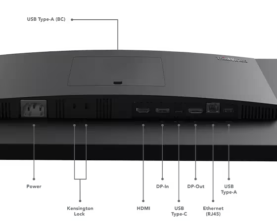 Monitor LENOVO ThinkVision P24h-30, 24", QHD, 60Hz, 4ms, HDMI, DP