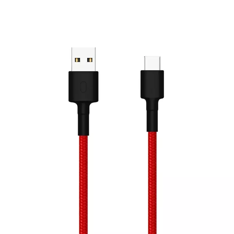 Kabel XIAOMI USB-C(m) na USB-A(m), 1m, pleteni, crveni