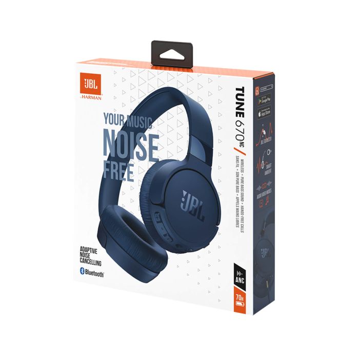 Bluetooth slušalice JBL Tune 670NC, naglavne, plave (JBLT670NCBLU)