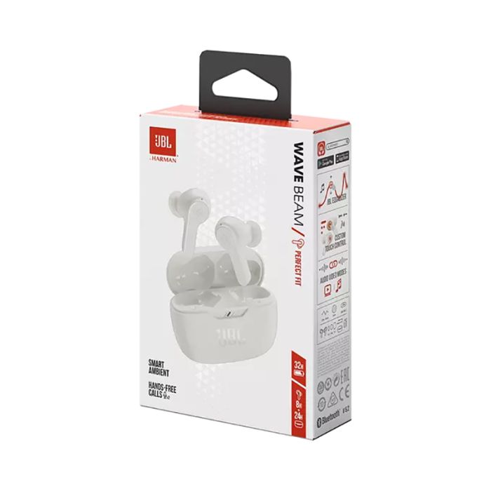 Bluetooth slušalice JBL Wave Beam, In-ear, bijele (JBLWBEAMWHT)