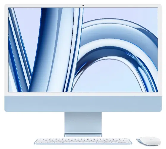 Stolno računalo APPLE iMac 24" (2023) 4.5K M3 8C/10G 8/256GB, Blue, IT KB (MQRQ3)