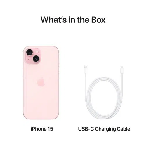 Mobitel APPLE iPhone 15 128GB, 6.1", Pink (rozi)