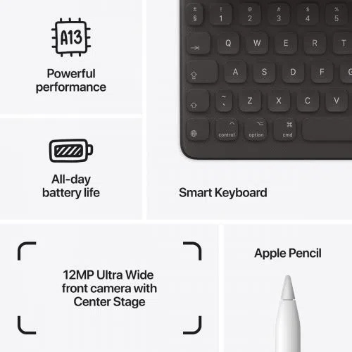 Tablet APPLE iPad (2021) 9Gen 10.2", 64GB, Silver (MK2L3)