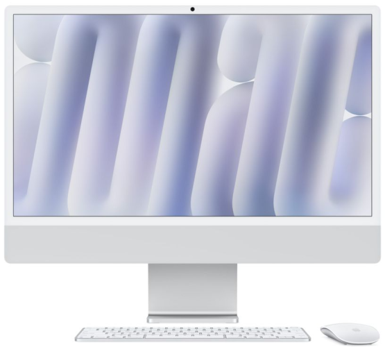Stolno računalo APPLE iMac 24" (2024) 4.5K M4 10C/10G 16GB/256GB, Silver, IT KB (MWUU3)