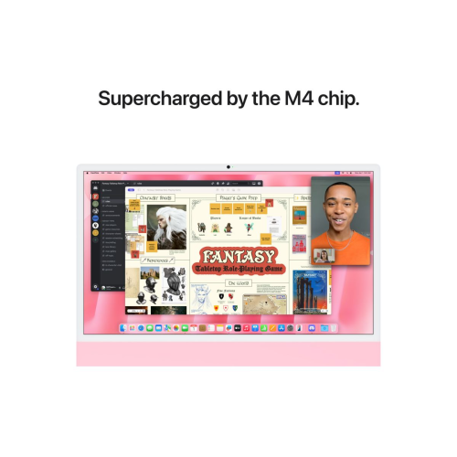 Stolno računalo APPLE iMac 24" (2024) 4.5K M4 10C/10G 16GB/512GB, Pink, IT KB (MWV53)