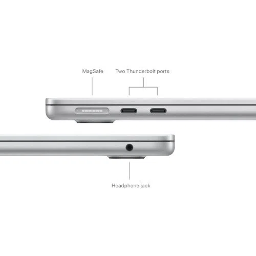 Laptop APPLE MacBook Air (2024) 13.6", M3 8C/10G 24GB/512GB, Silver, IT KB (MC8N4)
