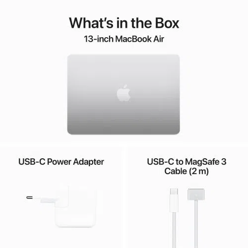Laptop APPLE MacBook Air (2024) 13.6", M3 8C/10G 24GB/512GB, Silver, IT KB (MC8N4)
