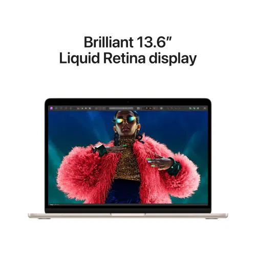 Laptop APPLE MacBook Air (2024) 13.6", M3 8C/10G 24GB/512GB, Starlight, IT KB (MC8P4)
