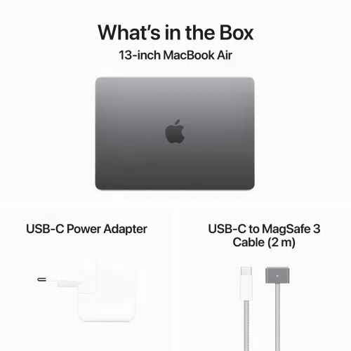 Laptop APPLE MacBook Air (2024) 13.6", M3 8C/8G 16GB/256GB, Space Grey, IT KB (MC8G4)