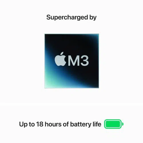 Laptop APPLE MacBook Air (2024) 15.3", M3 8C/10G 16GB/256GB, Starlight, IT KB (MC9F4)