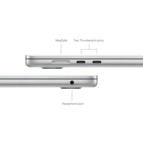 Laptop APPLE MacBook Air (2024) 15.3", M3 8C/10G 24GB/512GB, Silver, IT KB (MC9J4)