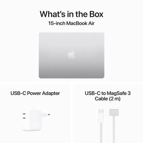 Laptop APPLE MacBook Air (2024) 15.3", M3 8C/10G 24GB/512GB, Silver, IT KB (MC9J4)