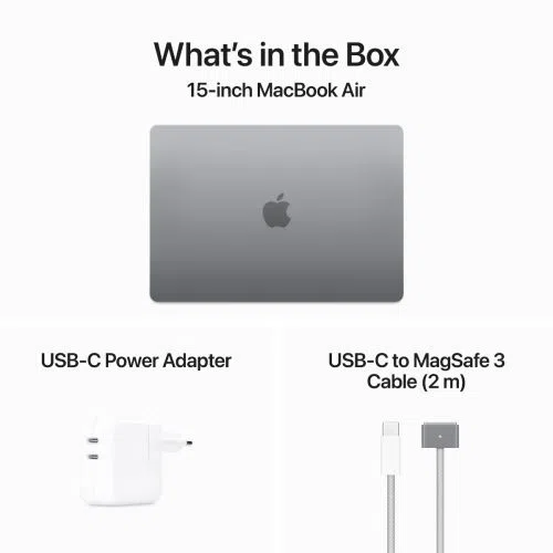 Laptop APPLE MacBook Air (2024) 15.3", M3 8C/10G 24GB/512GB, Space Grey, IT KB (MC9H4)