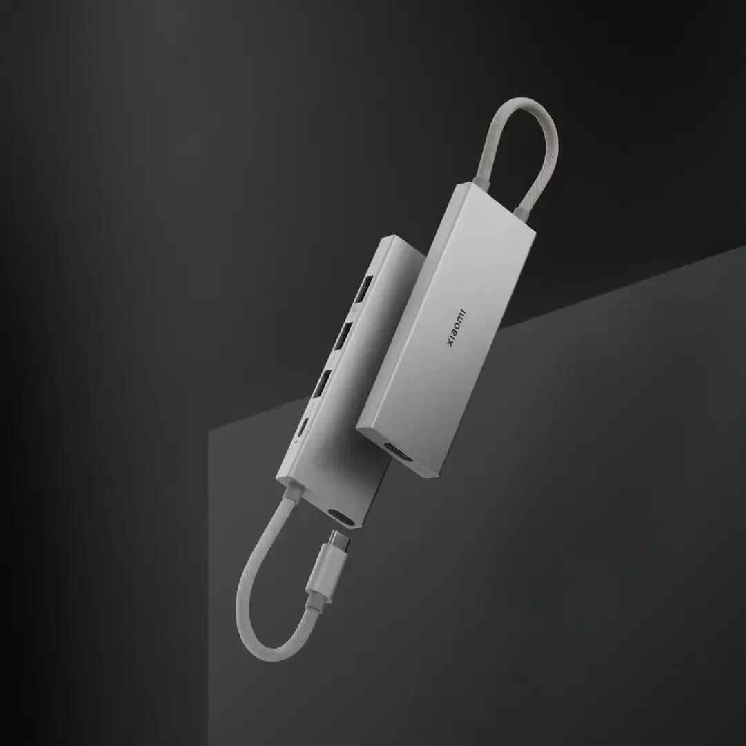 USB HUB XIAOMI 5-in-1, Type-C, bijeli