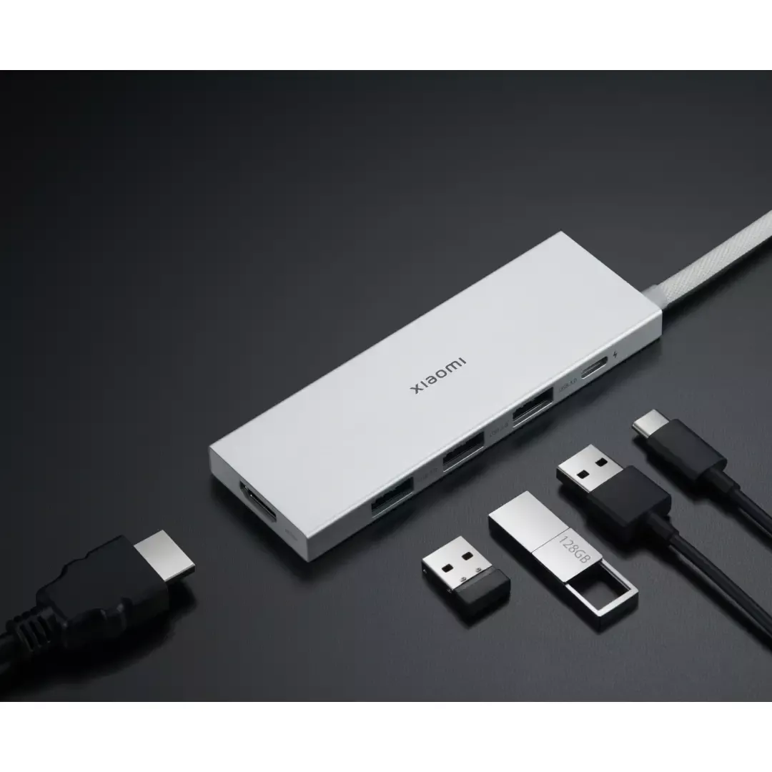 USB HUB XIAOMI 5-in-1, Type-C, bijeli