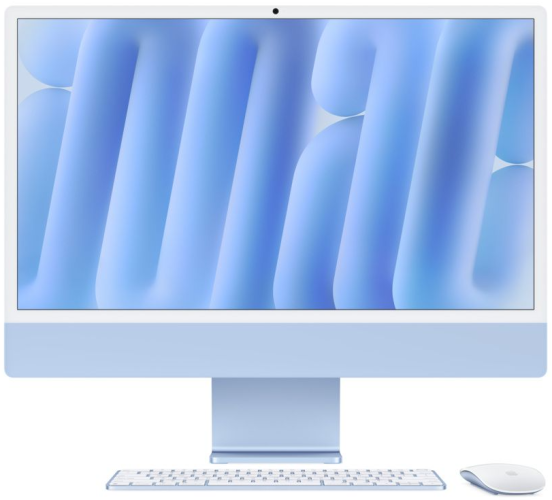 Stolno računalo APPLE iMac 24" (2024) 4.5K M4 10C/10G 16GB/256GB, Blue, IT KB (MWV13)