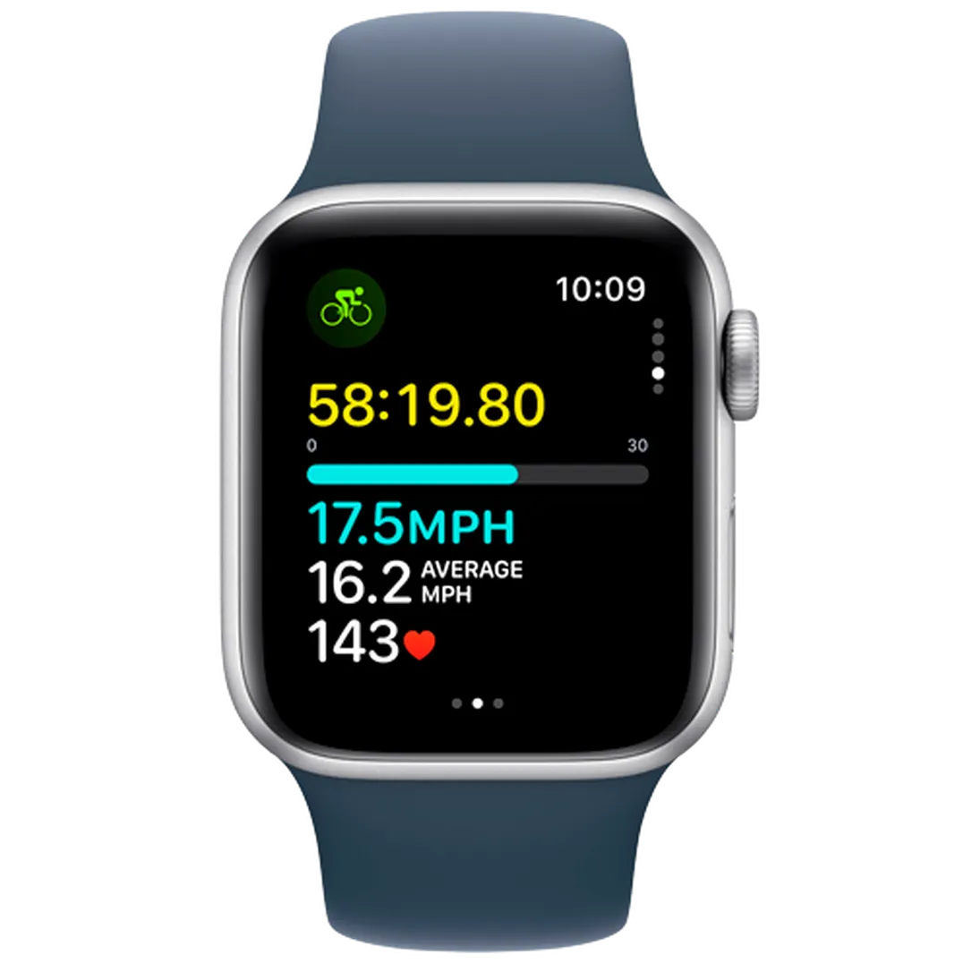 Pametni sat APPLE Watch SE 2023 40mm Silver, Blue Silicone Strap M/L (MRE23QF/A)