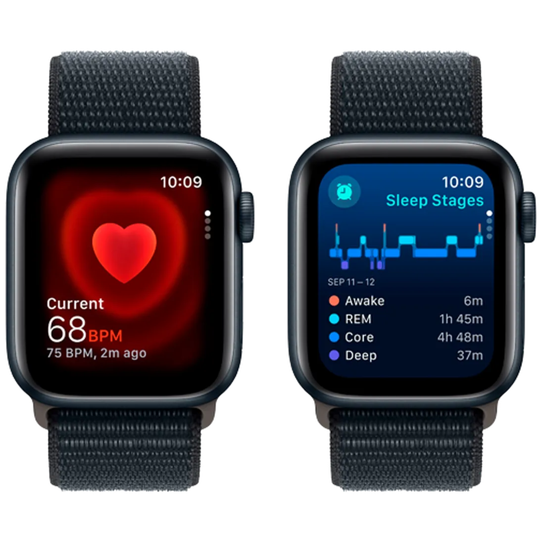 Pametni sat APPLE Watch SE 2023 40mm Black, Black Nylon Strap (MRE03QF/A)