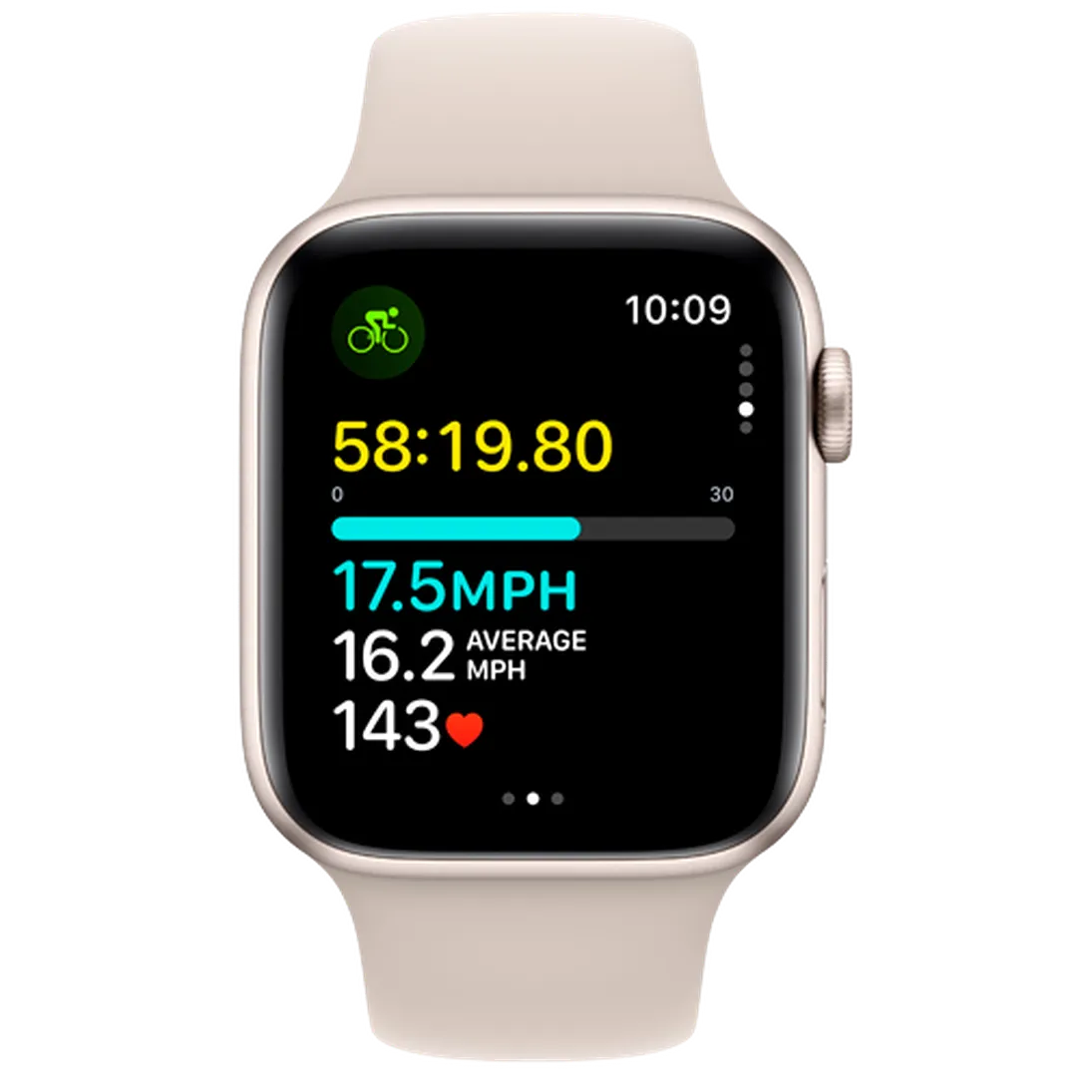 Pametni sat APPLE Watch SE 2023 44mm Gold, Beige Silicone Strap M/L (MRE53QF/A)