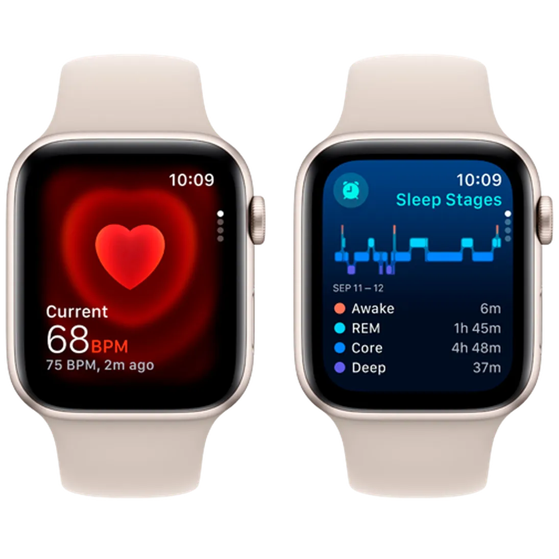 Pametni sat APPLE Watch SE 2023 44mm Gold, Beige Silicone Strap M/L (MRE53QF/A)