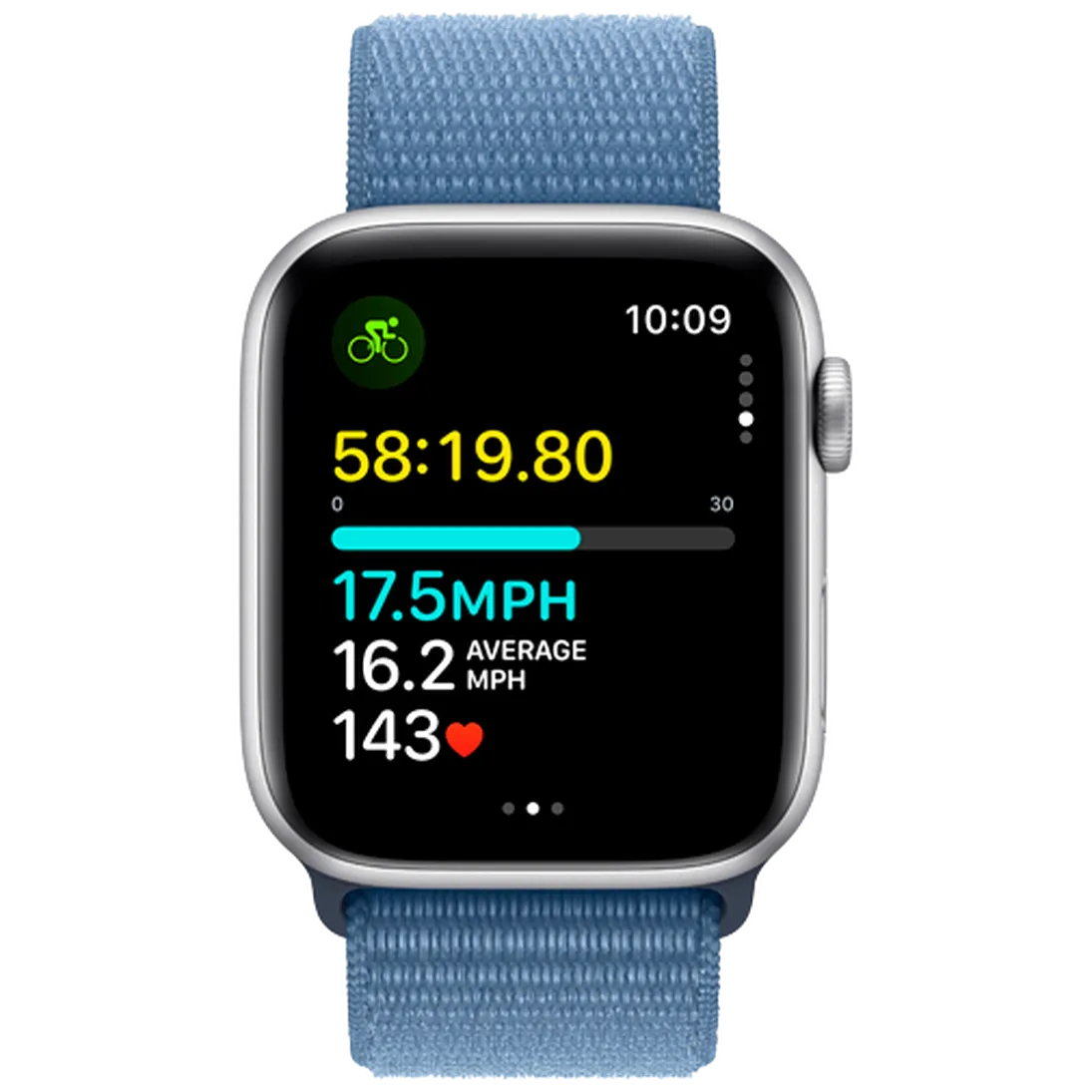 Pametni sat APPLE Watch SE 2023 44mm Silver, Blue Nylon Strap (MREF3QF/A)