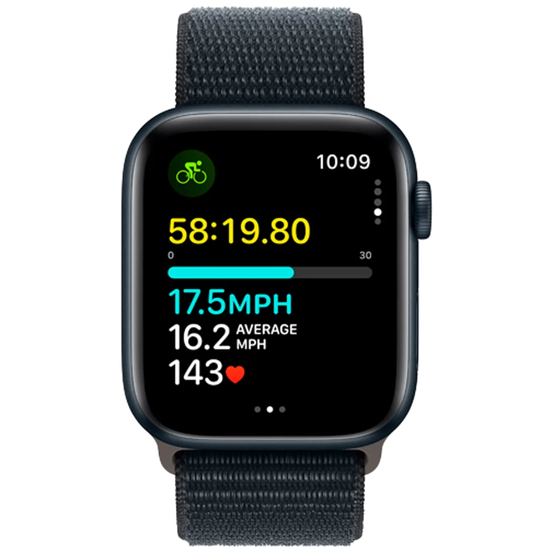 Pametni sat APPLE Watch SE 2023 44mm Black, Black Nylon Strap (MREA3QF/A)