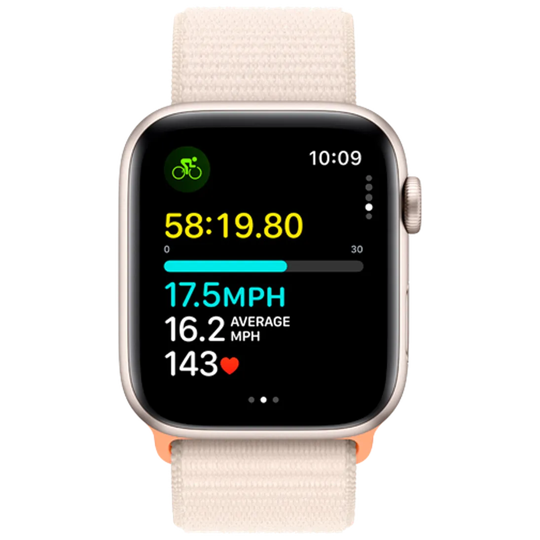 Pametni sat APPLE Watch SE 2023 44mm Gold, Beige Nylon Strap (MRE63QF/A)