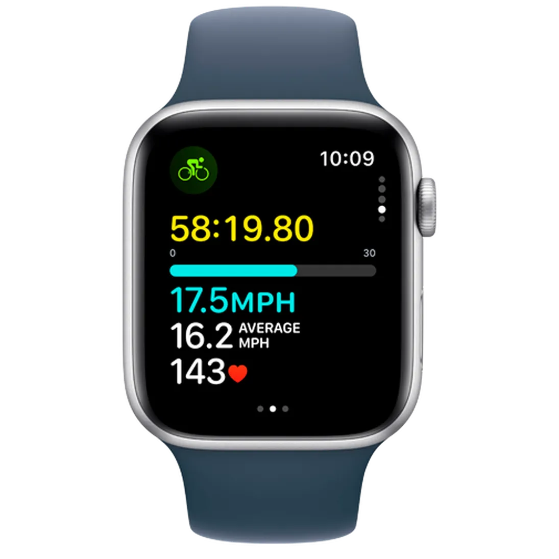 Pametni sat APPLE Watch SE 2023 44mm Silver, Blue Silicone Strap M/L (MREE3QF/A)