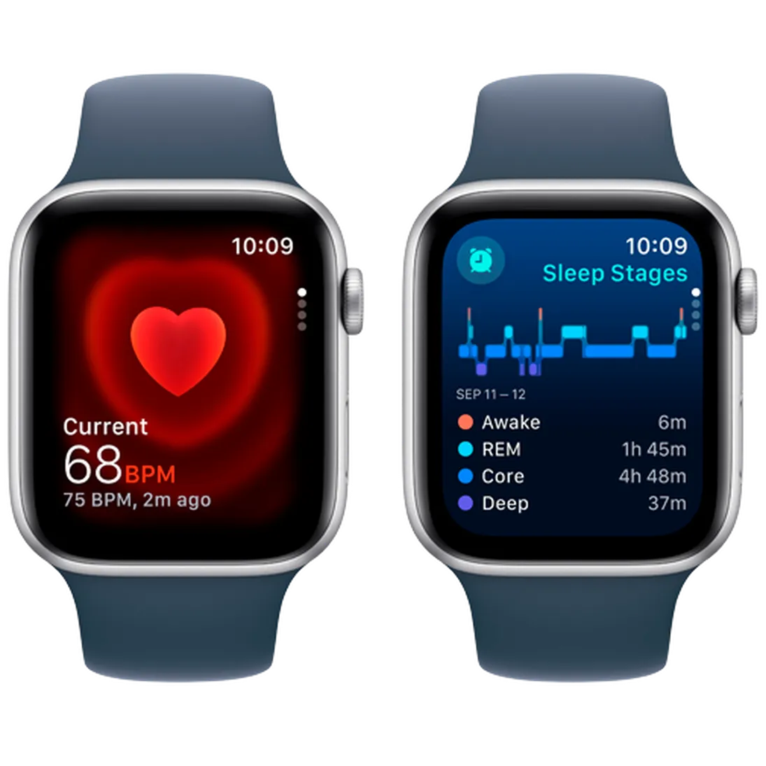 Pametni sat APPLE Watch SE 2023 44mm Silver, Blue Silicone Strap M/L (MREE3QF/A)