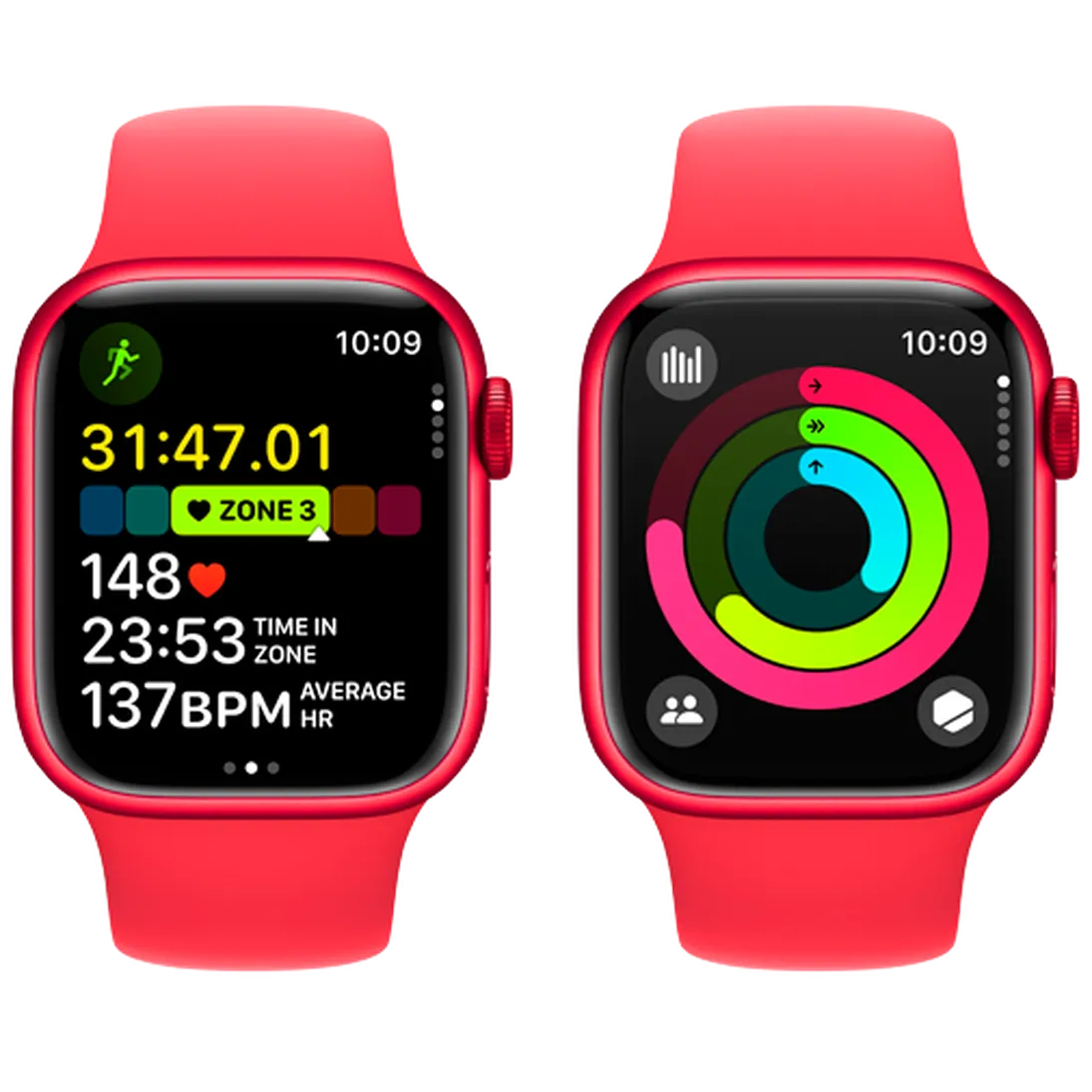 Pametni sat APPLE Watch S9 41mm Red, Red Silicone Strap S/M (MRXG3QF/A)
