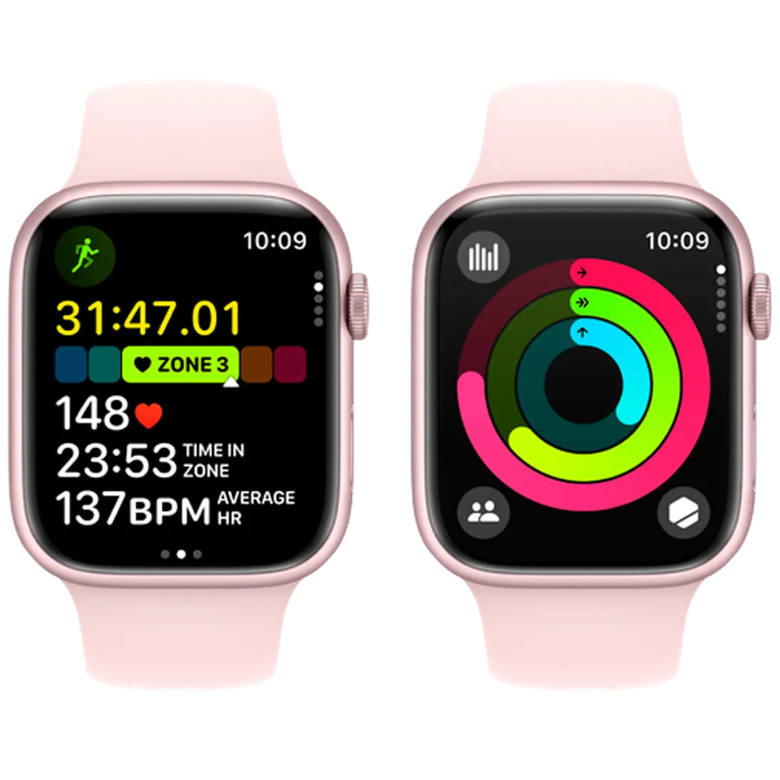 Pametni sat APPLE Watch S9 45mm Pink, Pink Silicone Strap M/L (MR9H3QF/A)