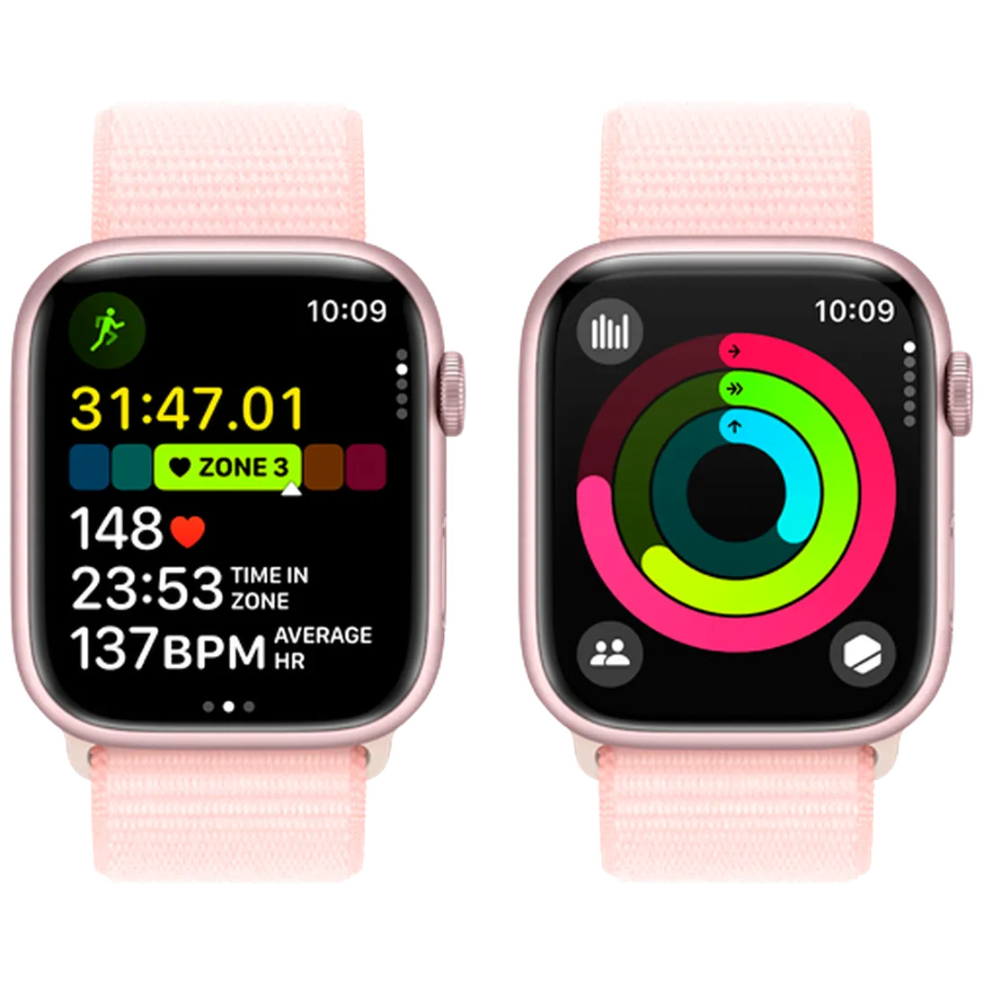 Pametni sat APPLE Watch S9 45mm Pink, Pink Nylon Strap (MR9J3QF/A)