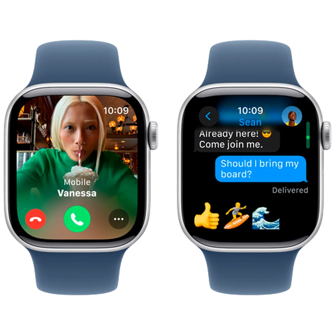 Pametni sat APPLE Watch S10 42mm Silver, Blue Rubber Strap M/L (MWWC3QF/A)