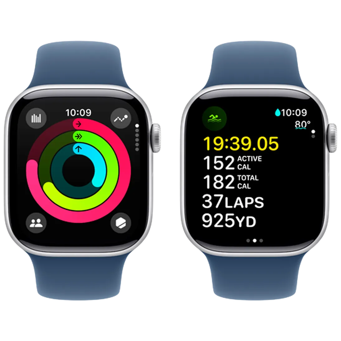 Pametni sat APPLE Watch S10 42mm Silver, Blue Rubber Strap M/L (MWWC3QF/A)