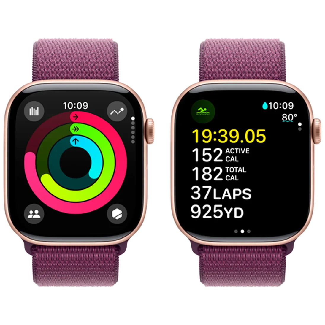 Pametni sat APPLE Watch S10 46mm Gold, Purple Nylon Strap (MWWV3QF/A)