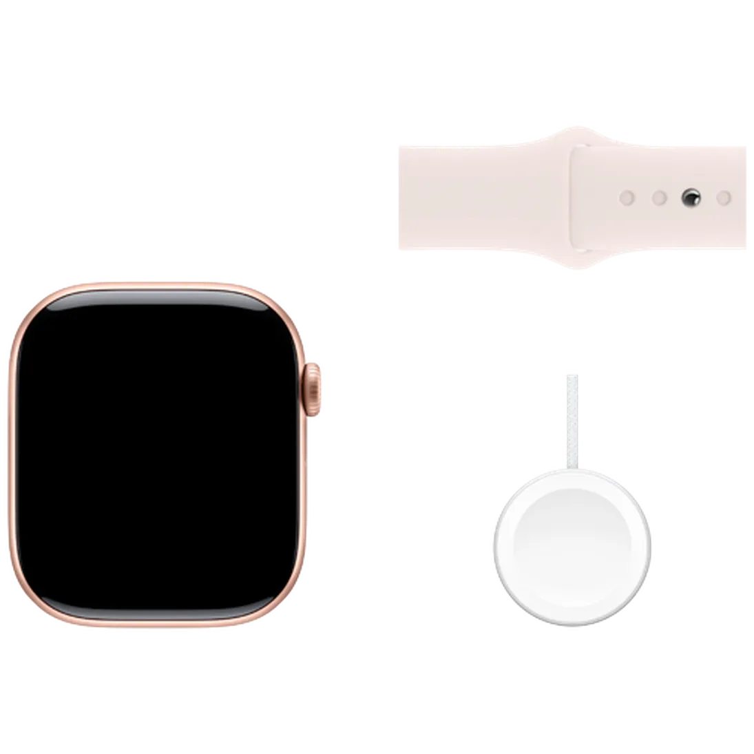 Pametni sat APPLE Watch S10 46mm Gold, Rose Rubber Strap M/L (MWWU3QF/A)