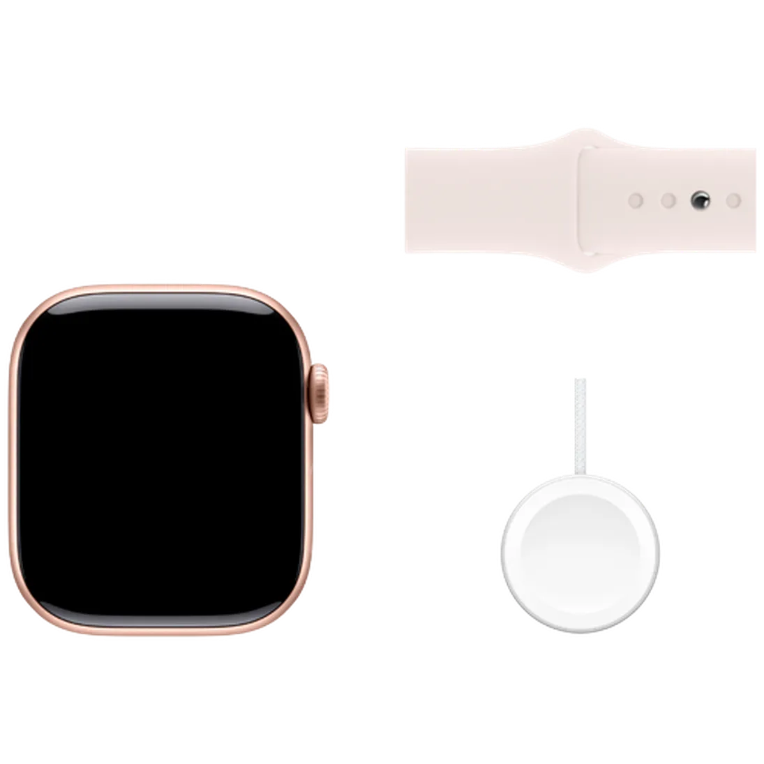 Pametni sat APPLE Watch S10 4G 42mm Gold, Rose Rubber Strap S/M (MWX93QF/A)