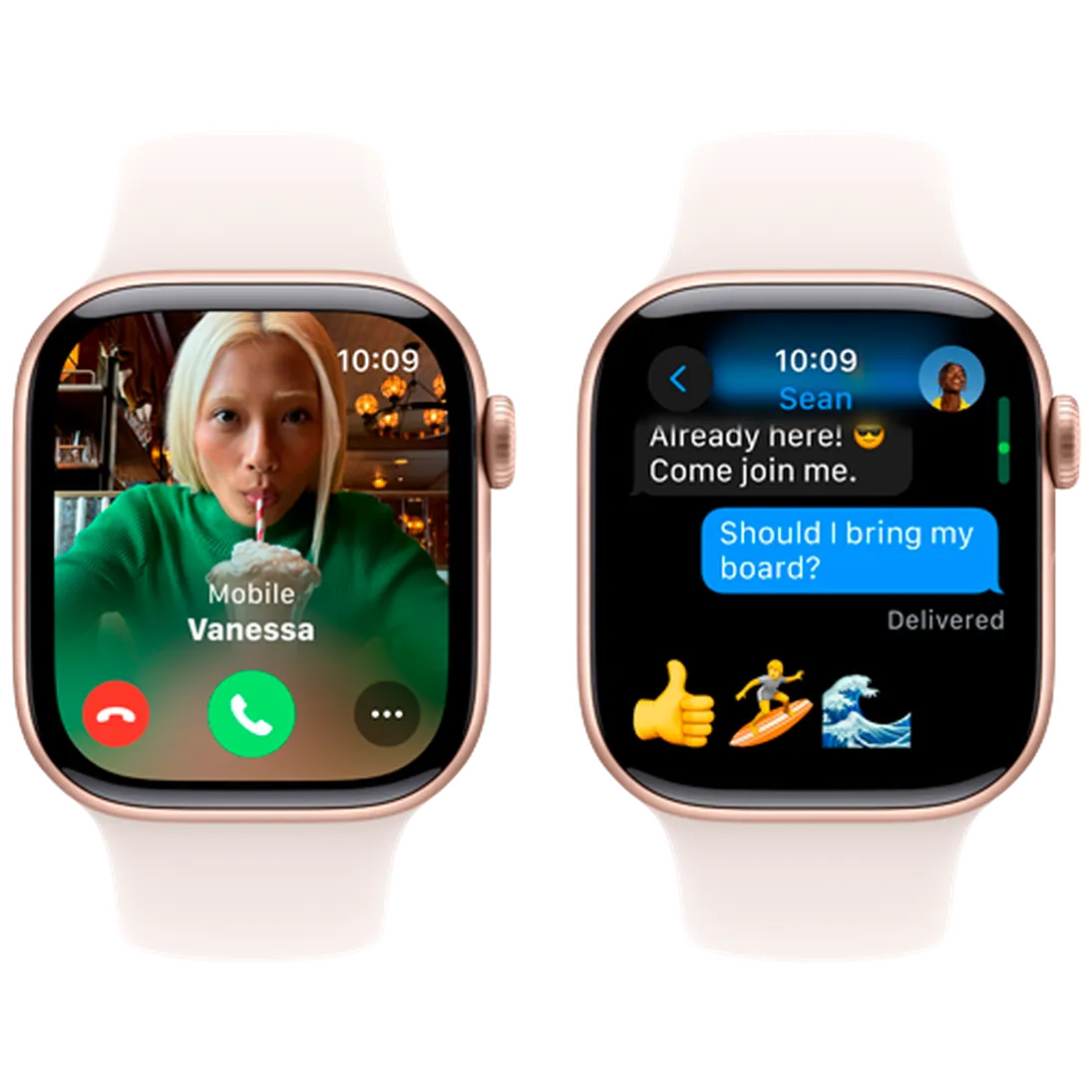 Pametni sat APPLE Watch S10 4G 42mm Gold, Rose Rubber Strap S/M (MWX93QF/A)