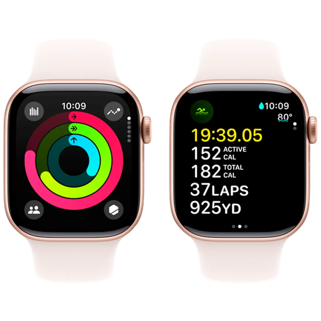 Pametni sat APPLE Watch S10 4G 42mm Gold, Rose Rubber Strap S/M (MWX93QF/A)