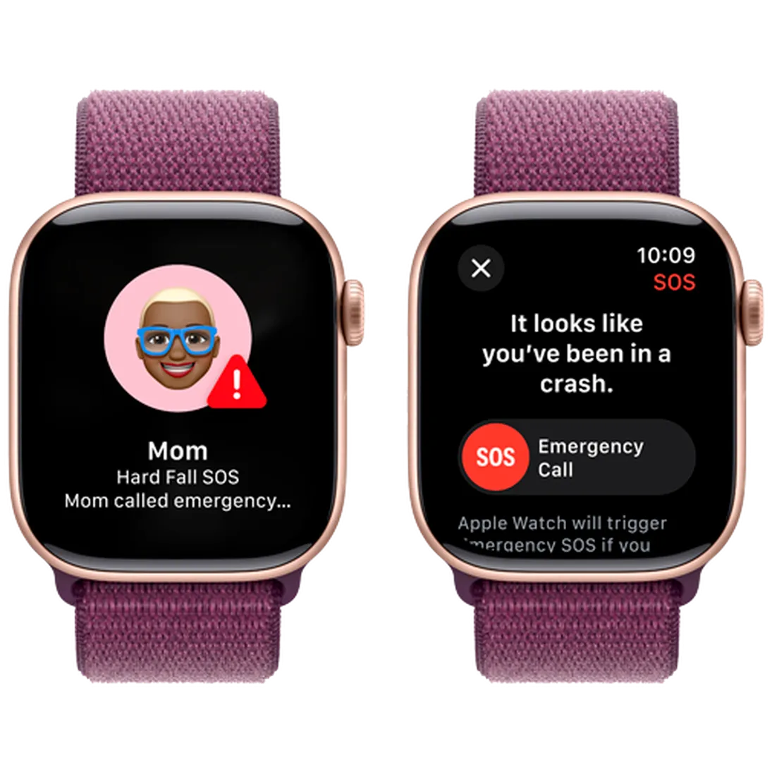 Pametni sat APPLE Watch S10 4G 42mm Gold, Purple Nylon Strap (MWXC3QF/A)