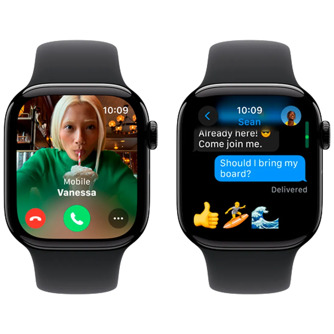 Pametni sat APPLE Watch S10 4G 42mm Black, Black Rubber Strap M/L (MWX73QF/A)