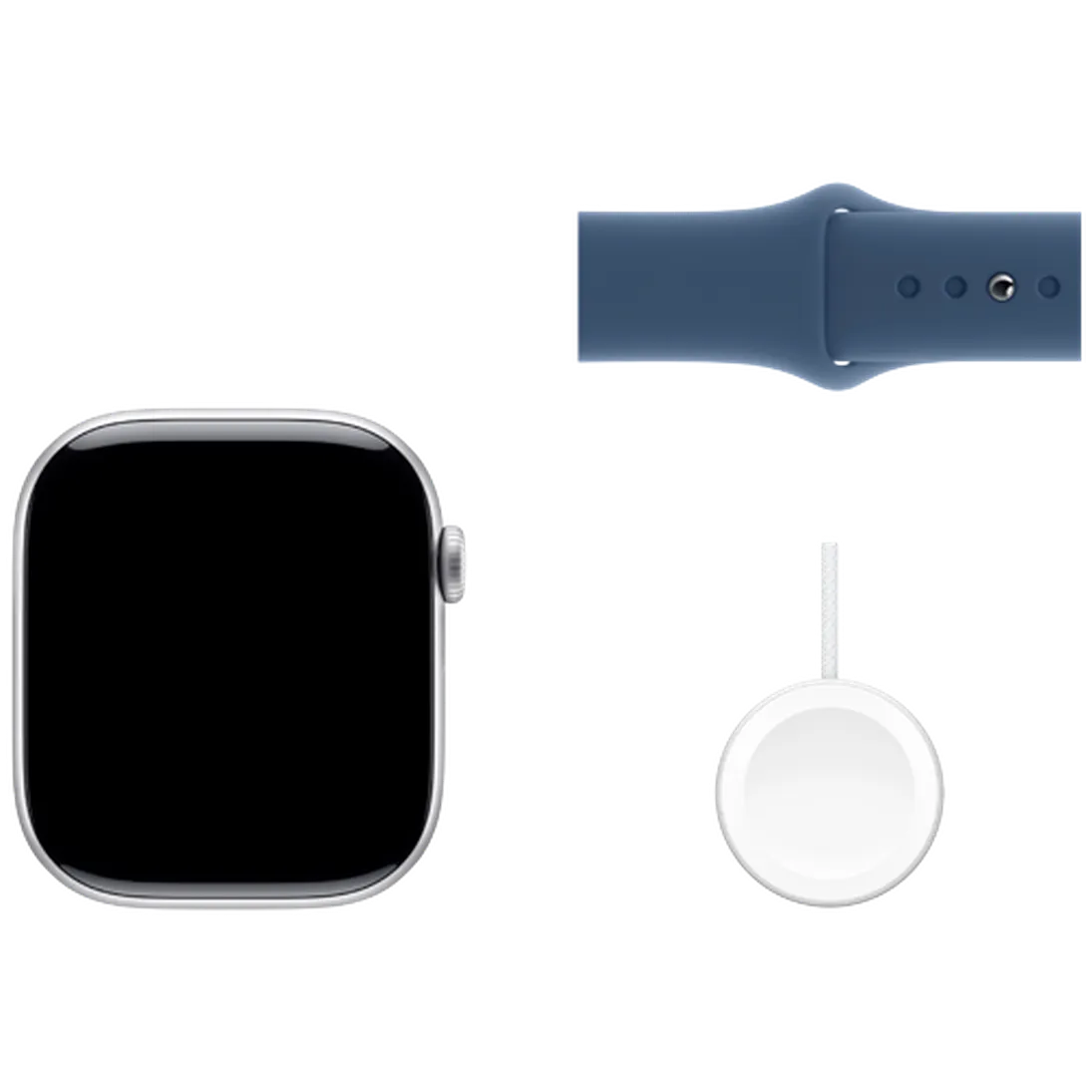 Pametni sat APPLE Watch S10 4G 42mm Silver, Blue Rubber Strap M/L (MWX43QF/A)