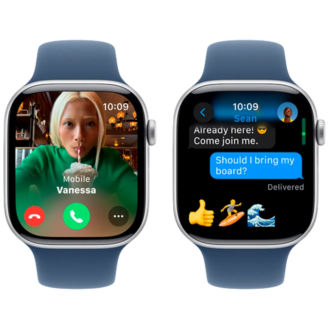 Pametni sat APPLE Watch S10 4G 42mm Silver, Blue Rubber Strap M/L (MWX43QF/A)
