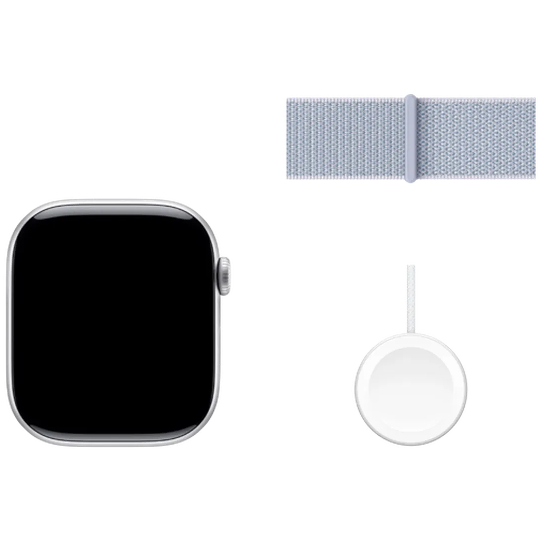 Pametni sat APPLE Watch S10 4G 46mm Silver, Light Blue Nylon Strap (MWY23QF/A)
