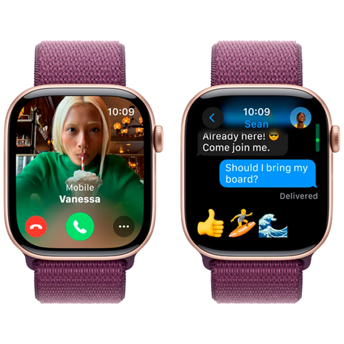 Pametni sat APPLE Watch S10 4G 46mm Gold, Purple Nylon Strap (MWY83QF/A)
