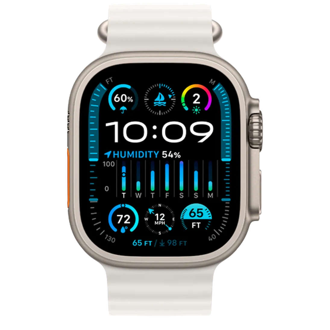 Pametni sat APPLE Watch Ultra 2, White Rubber Strap (MREJ3NF/A)