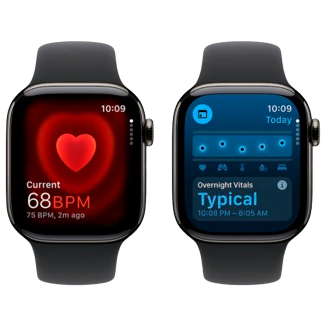 Pametni sat APPLE Watch S10 4G 46mm Slate Titanium, Black Rubber Strap S/M (MWYD3QF/A)