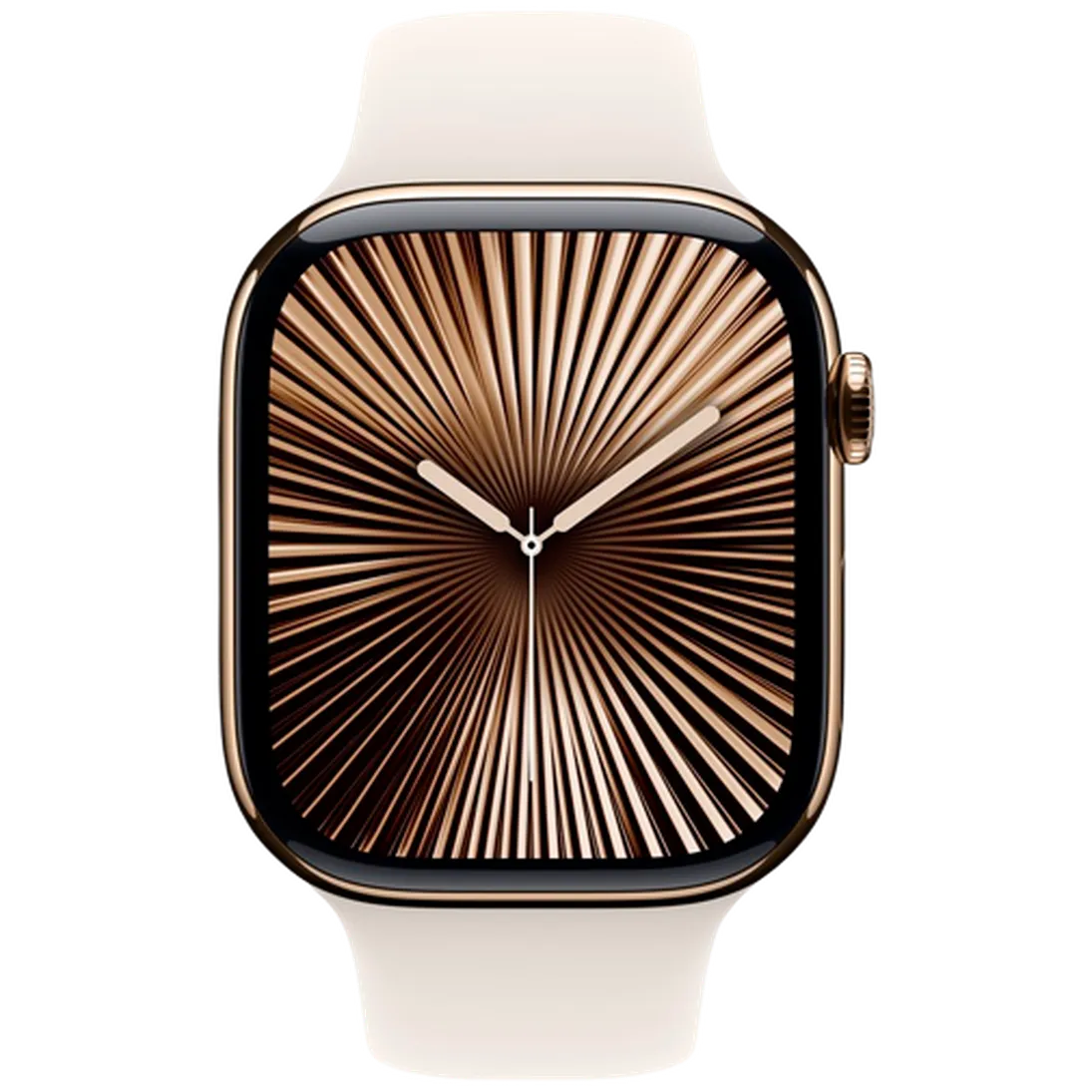 Pametni sat APPLE Watch S10 4G 46mm Gold Titanium, Beige Rubber Strap S/M (MWYX3QF/A)