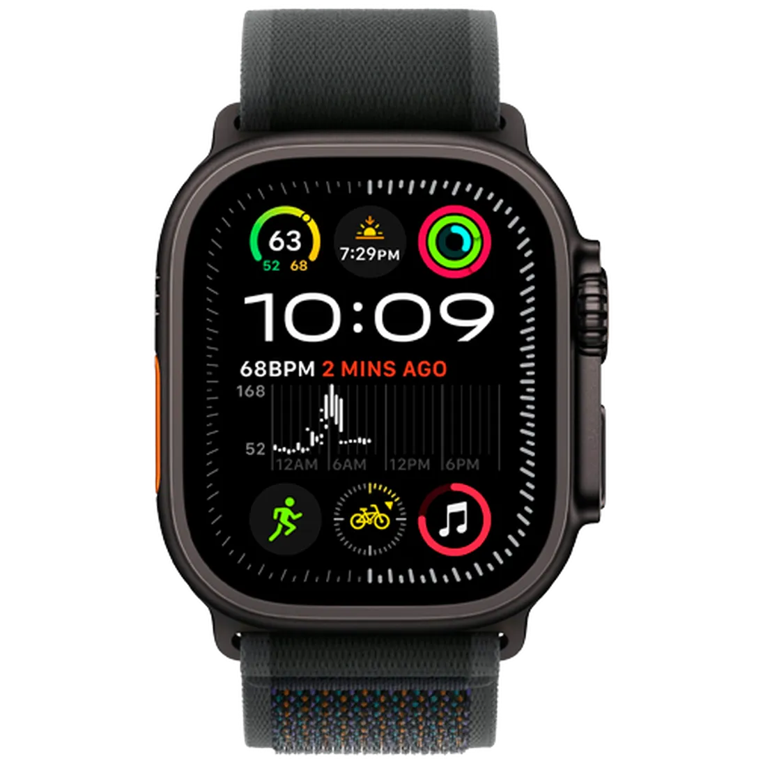 Pametni sat APPLE Watch Ultra 2 Black, Black Fabric Strap M/L (MX4V3NF/A)